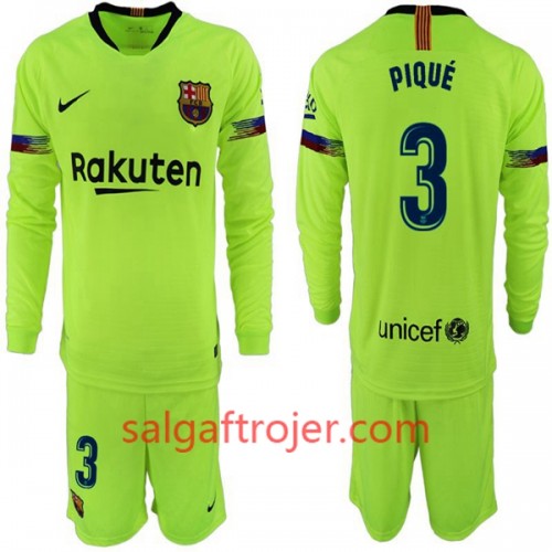 FC Barcelona Fodboldtrøjer Pique 3 Børn Udebanesæt 2018/19 Langærmet FC Barcelona Fodboldtrøjer Pique 3 Børn Udebanesæt 2018/19 Langærmet